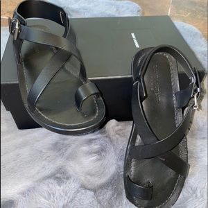 Men’s Authentic Saint Laurent Leather Sandals